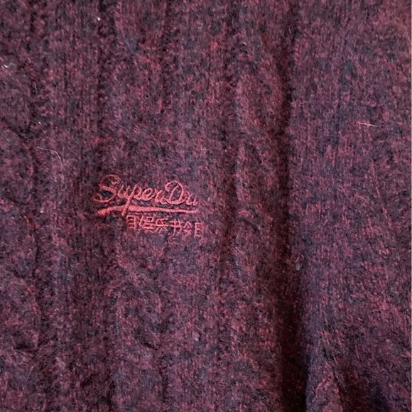 Superdry Men's Harrow Cable Crew Neck top Sweater large - Picture 3 of 7